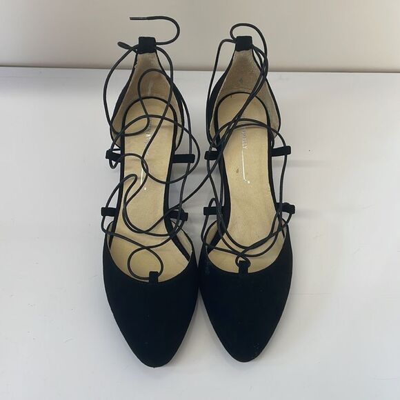 Intentionally Blank Hatter Chunky Heel in Black Suede - Picture 2 of 8